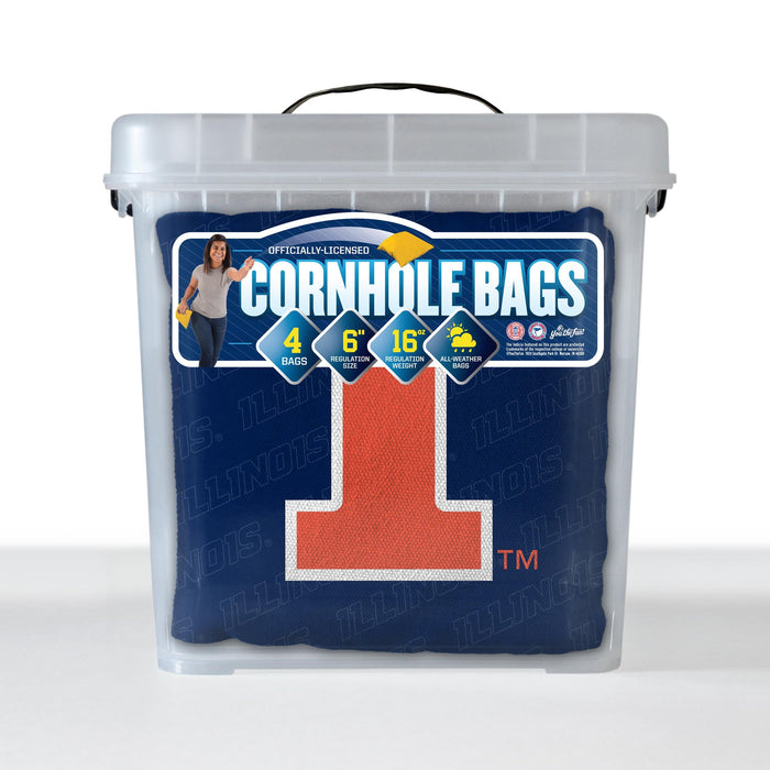 Illinois Cornhole Bag Set Navy