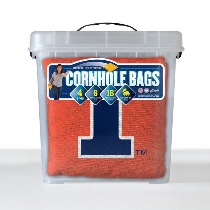 Illinois Cornhole Bag Set Orange