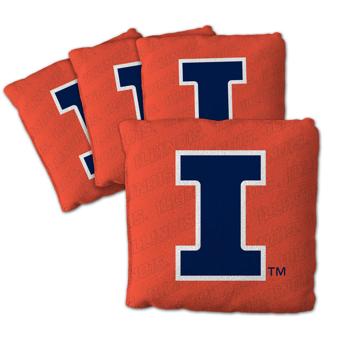 Illinois Cornhole Bag Set Orange