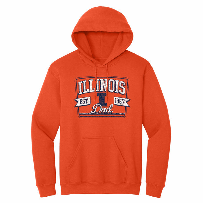 Illinois Dad Hoodie Orange Sweatshirt
