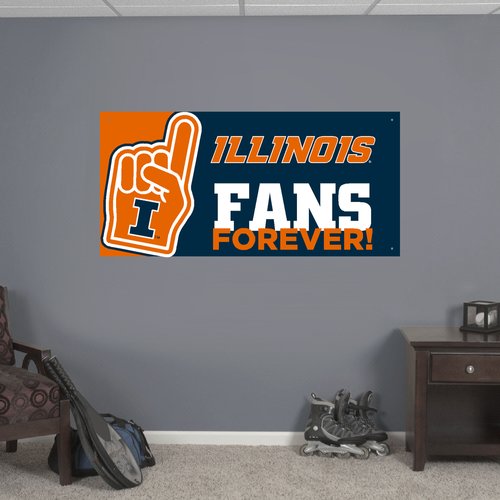 ILLINOIS FANS FOREVER 2X4 BANNER