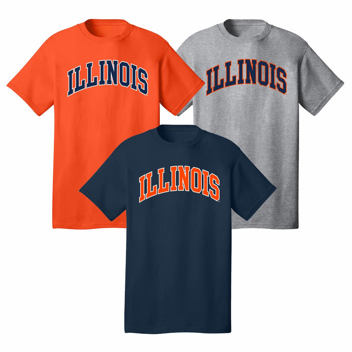 Illinois Fighting Illini 2 Color Arch T-Shirt