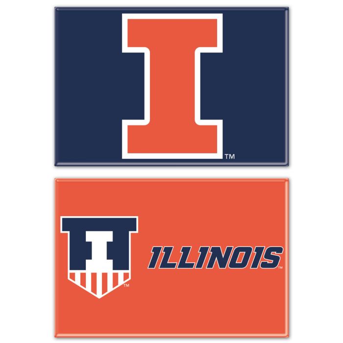Illinois Fighting Illini 2-Pack Fridge Magnet