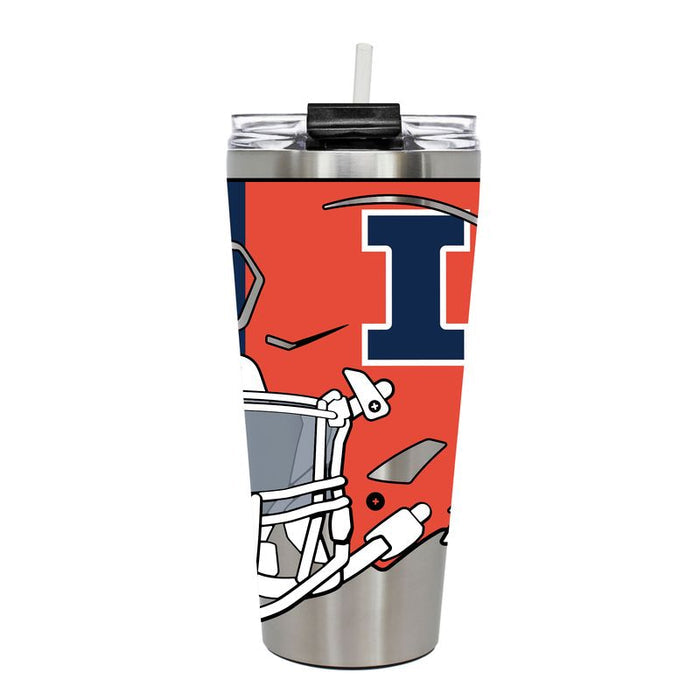 Illinois Fighting Illini 32oz Football Helmet Tumbler