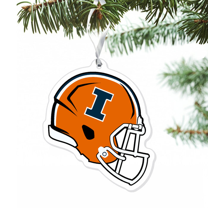 Illinois Fighting Illini Acrylic Football Ornament