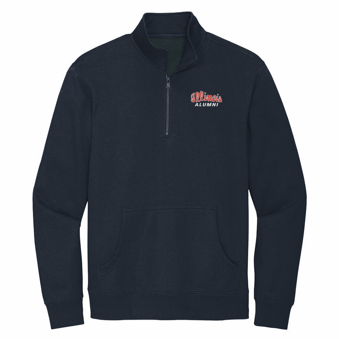 Illinois Fighting Illini Alumni Script Quarter-Zip