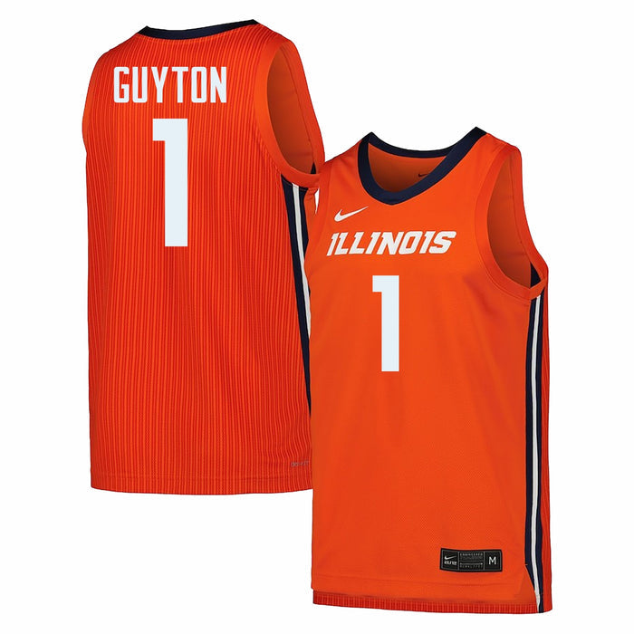Illinois Fighting Illini Nike Basketball Jersey #1 Aaliyah Guyton