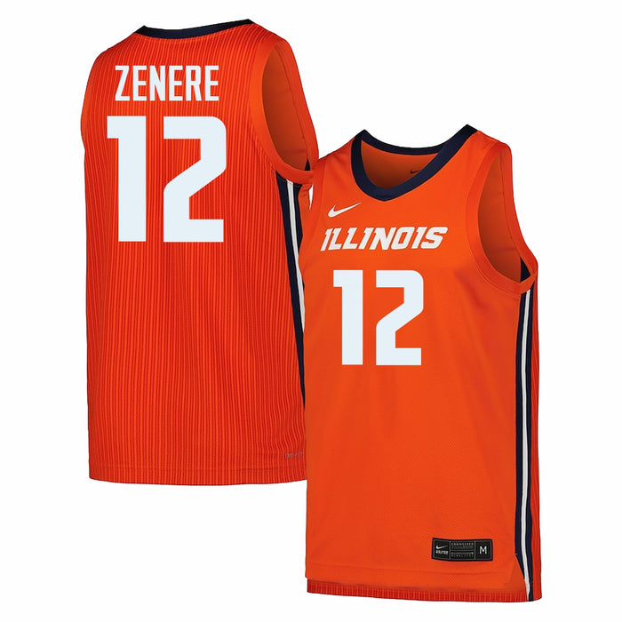 Illinois Fighting Illini Nike Basketball Jersey #12 Zenere