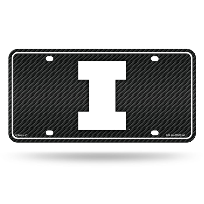 Illinois Fighting Illini Block I License Plate