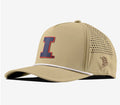 Illinois Fighting Illini Branded Bills Curved 5 Panel Rope Hat- Desert