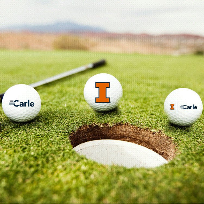 ILLINOIS FIGHTING ILLINI CARLE DOZEN GOLF BALLS