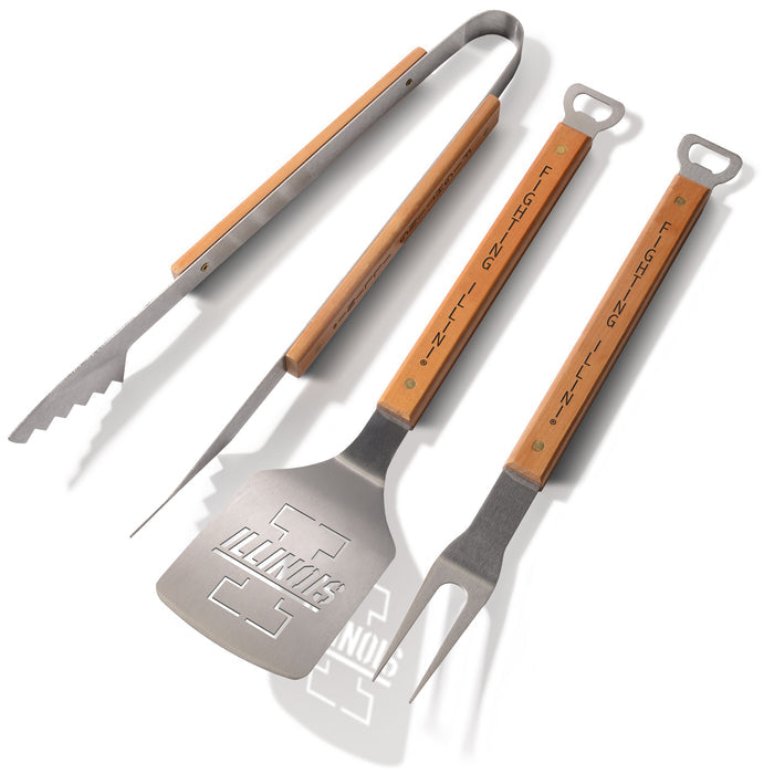 Illinois Fighting Illini Classic Series 3-Piece BBQ Set