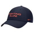 Illinois Fighting Illini Nike Club Ripstop Structured Adjustable Hat Navy