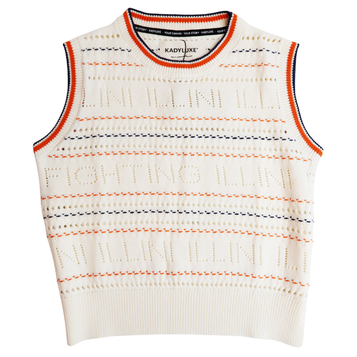 Illinois Fighting Illini Cream Knit Sweater Tank