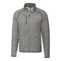 Illinois Fighting Illini Cutter & Buck Knit Men's Heather Grey Mainsail Sweater Full-Zip Jacket