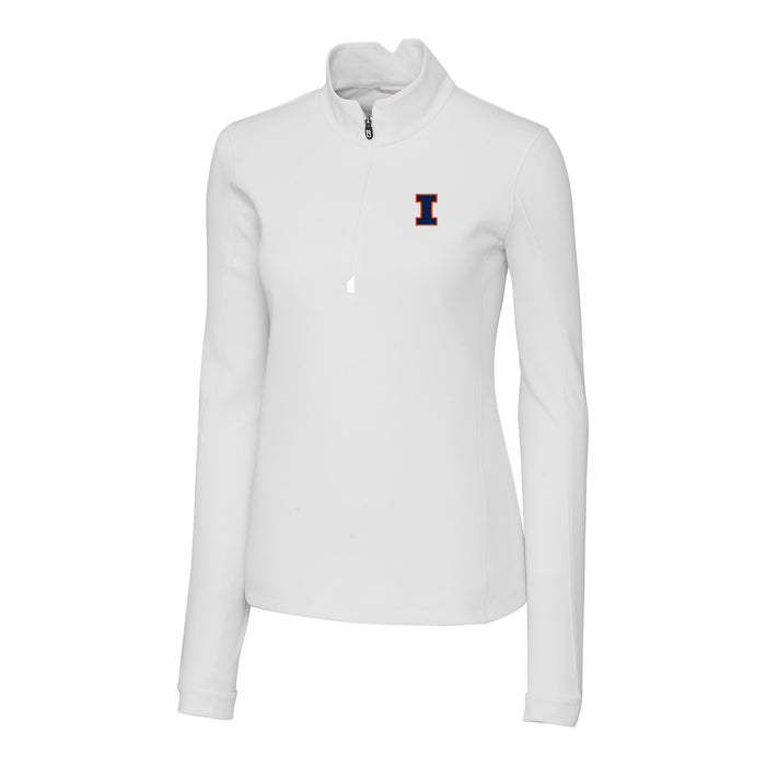 Illinois Fighting Illini Cutter & Buck Traverse Stretch Quarter Zip Womens Pullover