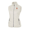 Illinois Fighting Illini Cutter & Buck Women's Coconut Rainier Insulated Full Zip Puffer Vest