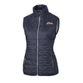 Illinois Fighting Illini Cutter & Buck Women's Navy Rainier Insulated Full Zip Puffer Vest