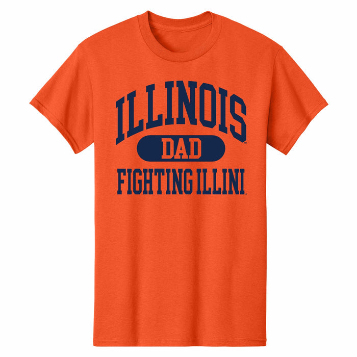 Illinois Fighting Illini Dad Orange T-Shirt