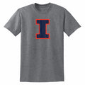 Illinois Fighting Illini Distressed Block I Grey Tee