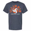 Illinois Fighting Illini Distressed Volleyball Arch Tee