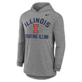 Illinois Fighting Illini Nike Dri-FIT Cotton Long Sleeve Hooded Tee