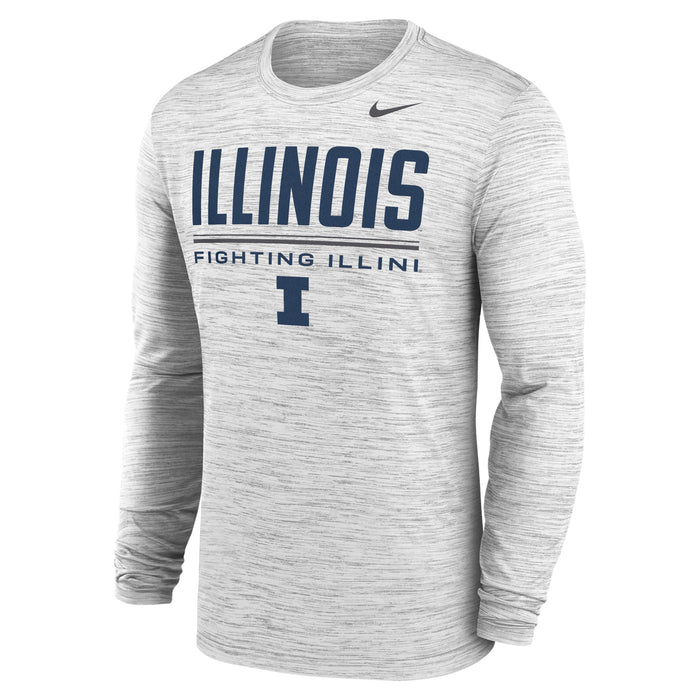 Illinois Fighting Illini Nike Dri-FIT Velocity Long Sleeve Tee