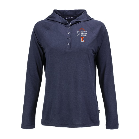 Illinois Fighting Illini Final Four Women's Coastline Hooded Snap Pullover