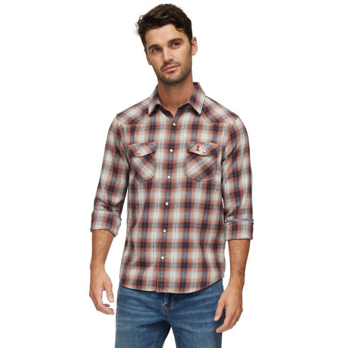 Illinois Fighting Illini Flag & Anthem Western Shirt