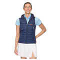 Illinois Fighting Illini Flag & Anthem Women's Navy Puffer Vest