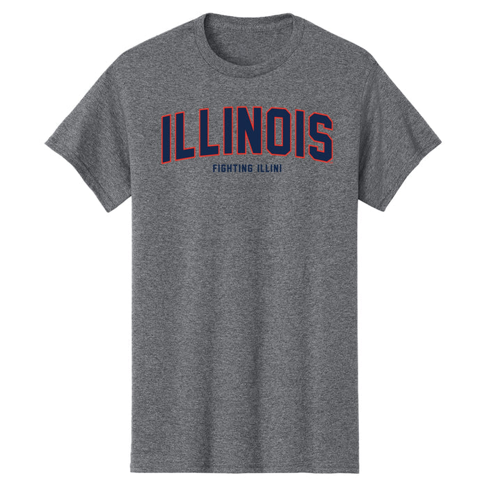 Illinois Fighting Illini Graphite Arch Tee