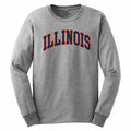 Illinois Fighting Illini Gray 2-Color Arch Long-Sleeve T-Shirt