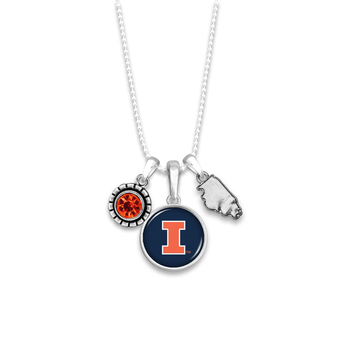 Illinois Fighting Illini Home Sweet School Necklace