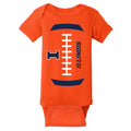 Illinois Fighting Illini Infant Football Laces Onesie