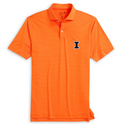 Illinois Fighting Illini Johnnie-O Orange Pinstripe Polo