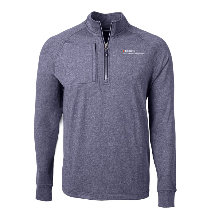 Illinois Fighting Illini Men's Adapt Heather Quarter-Zip GIES