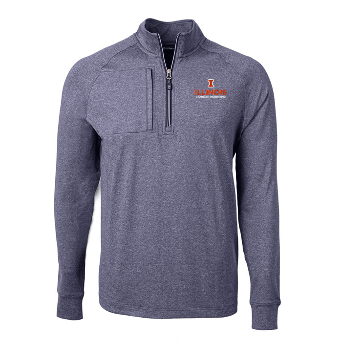 Illinois Fighting Illini Men's Adapt Heather Quarter-Zip Grainger