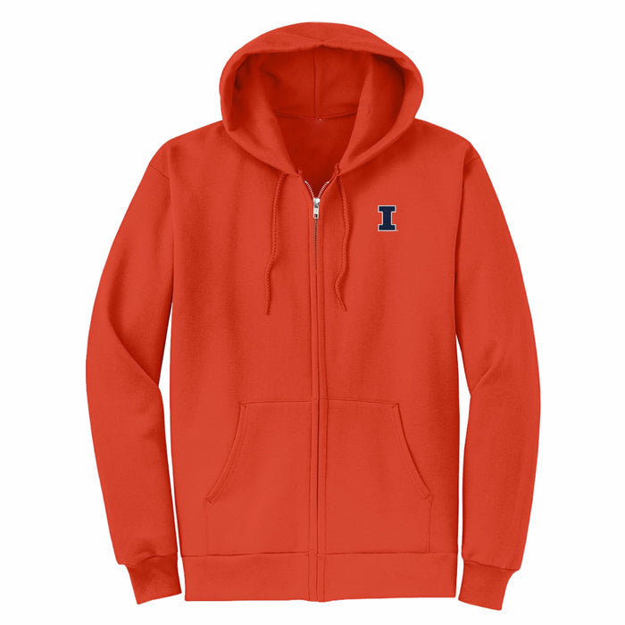 Illinois Fighting Illini Men's Big and Tall Block I Embroidered Hood