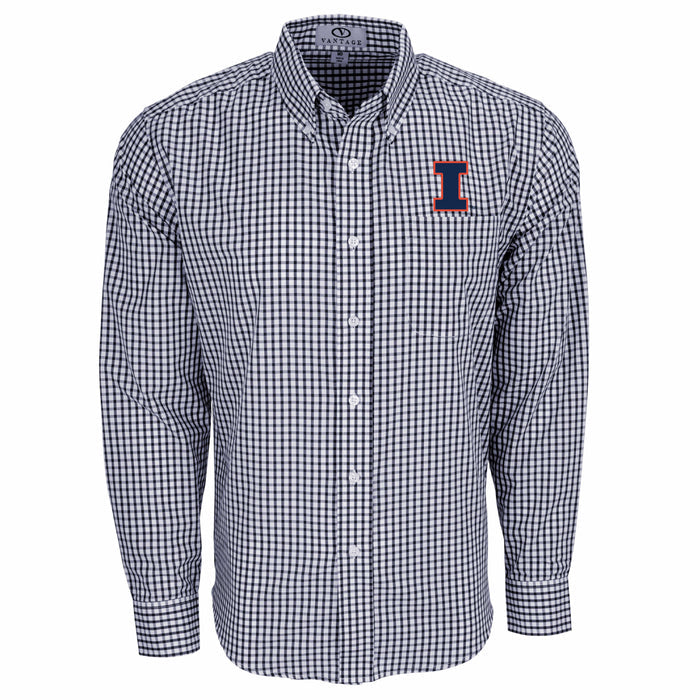 Illinois Fighting Illini Men's Big and Tall Gingham Dress Shirt