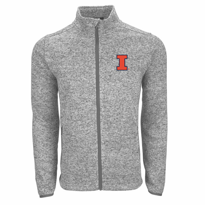 Illinois Fighting Illini Men's Big and Tall Summit Jacket Grey