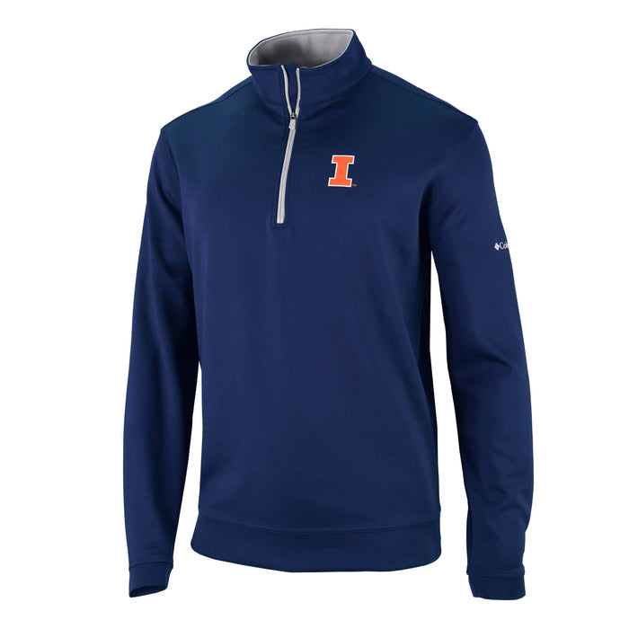 Illinois Fighting Illini Men's Columbia Navy Quarter-Zip