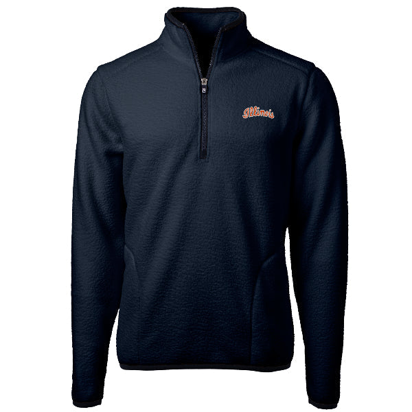 Illinois Fighting Illini Men's Cutter & Buck Cascade Eco Sherpa Fleece Quarter-Zip