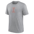 Illinois Fighting Illini Men's Nike Distressed Block I Triblend Short Sleeve Tee
