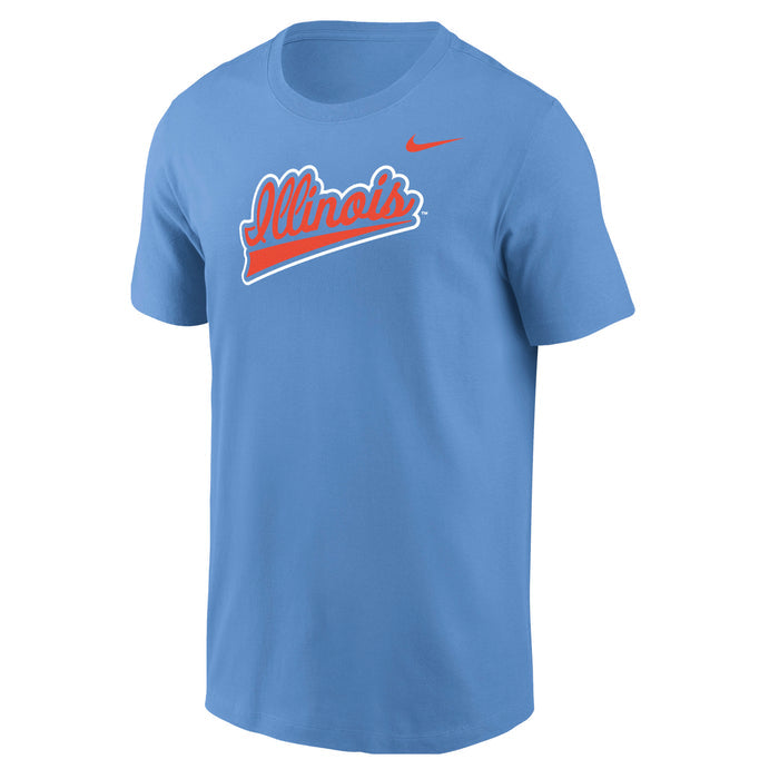 Illinois Fighting Illini Men's Script Victory Blue Short Sleeve Tee