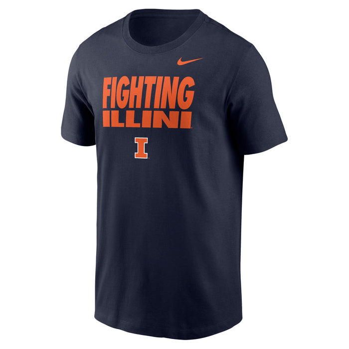 Illinois Fighting Illini Nike Men's Team Short Sleeve Tee