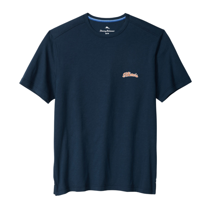Illinois Fighting Illini Men's Tournament Short Sleeve Tee Script Navy