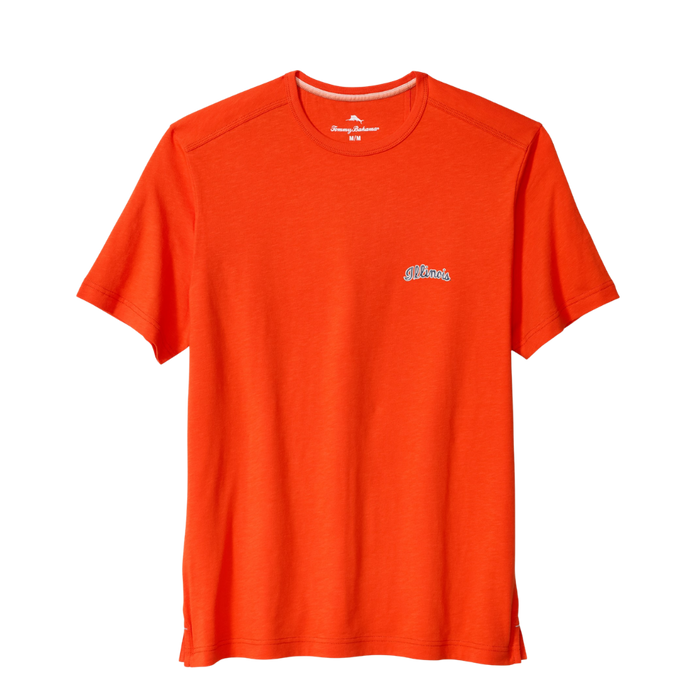 Illinois Fighting Illini Men's Tournament Short Sleeve Tee Script Orange