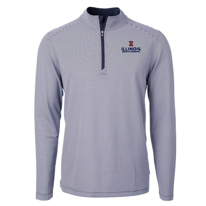Illinois Fighting Illini Men's Virtue Micro Stripe Quarter-Zip Grainger