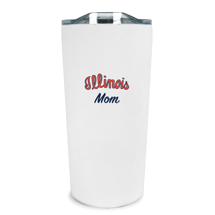 Illinois Fighting Illini Mom Tumbler White