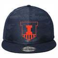 Illinois Fighting Illini New Era Shield Navy Camo Flat Bill Hat